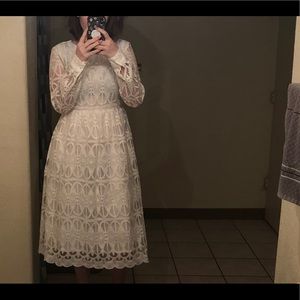 Beautiful Midi white lace dress